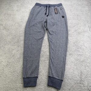 Phat Farm Joggers Mens S Navy Blue Melange Slim Fit Sweatpants Y2K Hip Hop NWT